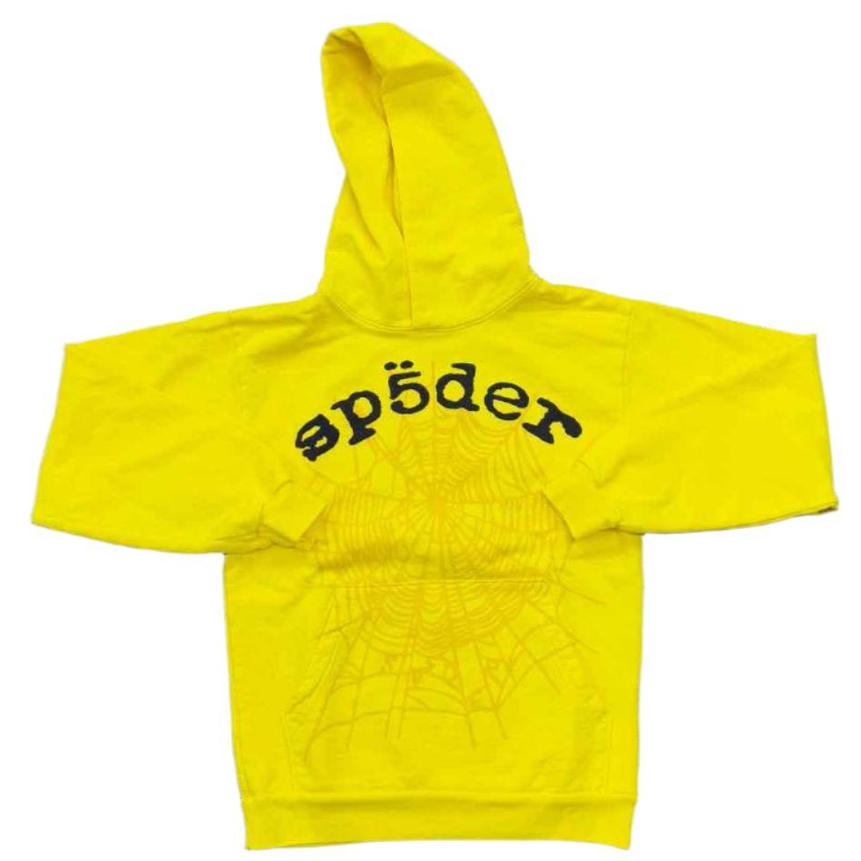 Sp5der Hoodie "LEGACY" Yellow New Size L