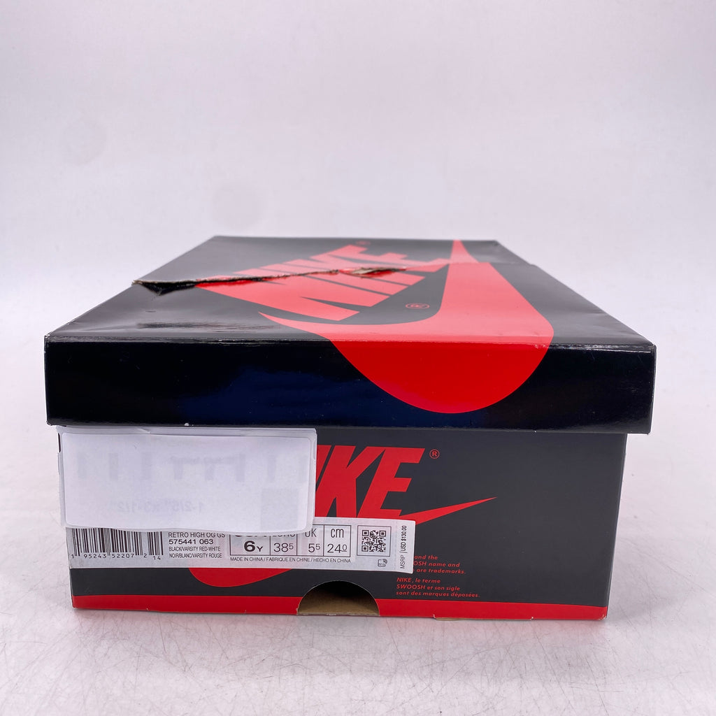 Air Jordan (GS) 1 Retro High OG "Patent Bred" 2021 New Size 6Y