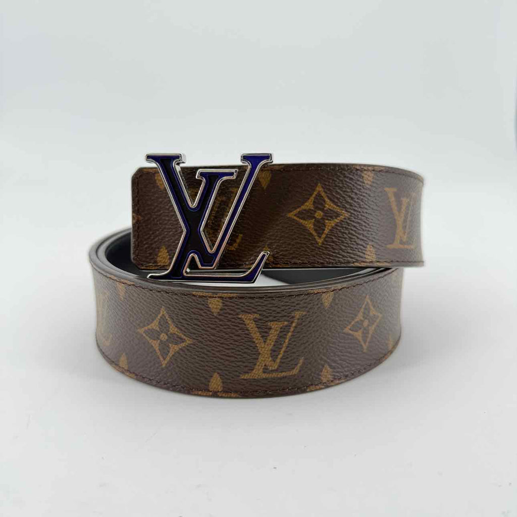 Louis Vuitton Belt "BLUE BUCKLE" Used Brown Size 38