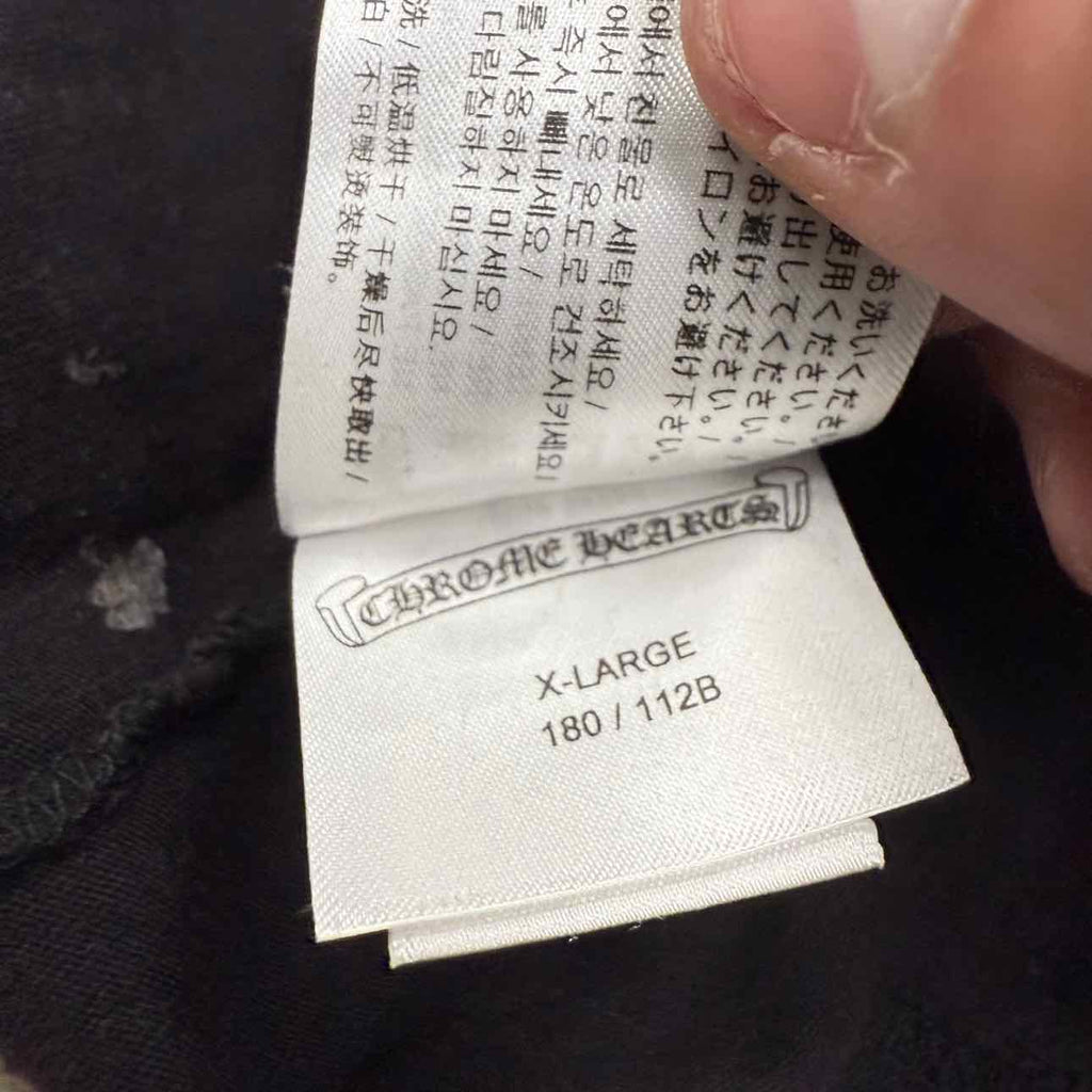 Chrome Hearts Long Sleeve "HORSESHOE STAFF" Black Used Size XL