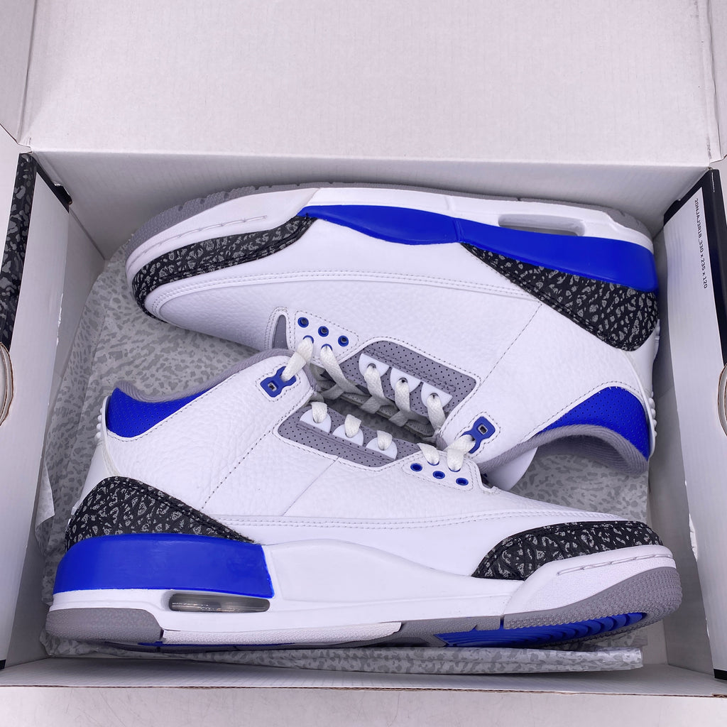 Air Jordan 3 Retro "Racer Blue" 2021 New Size 9.5