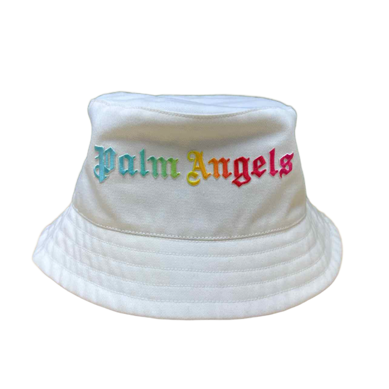 Palm Angels Bucket Hat &quot;RACER BLUE&quot; Cream New Size OS