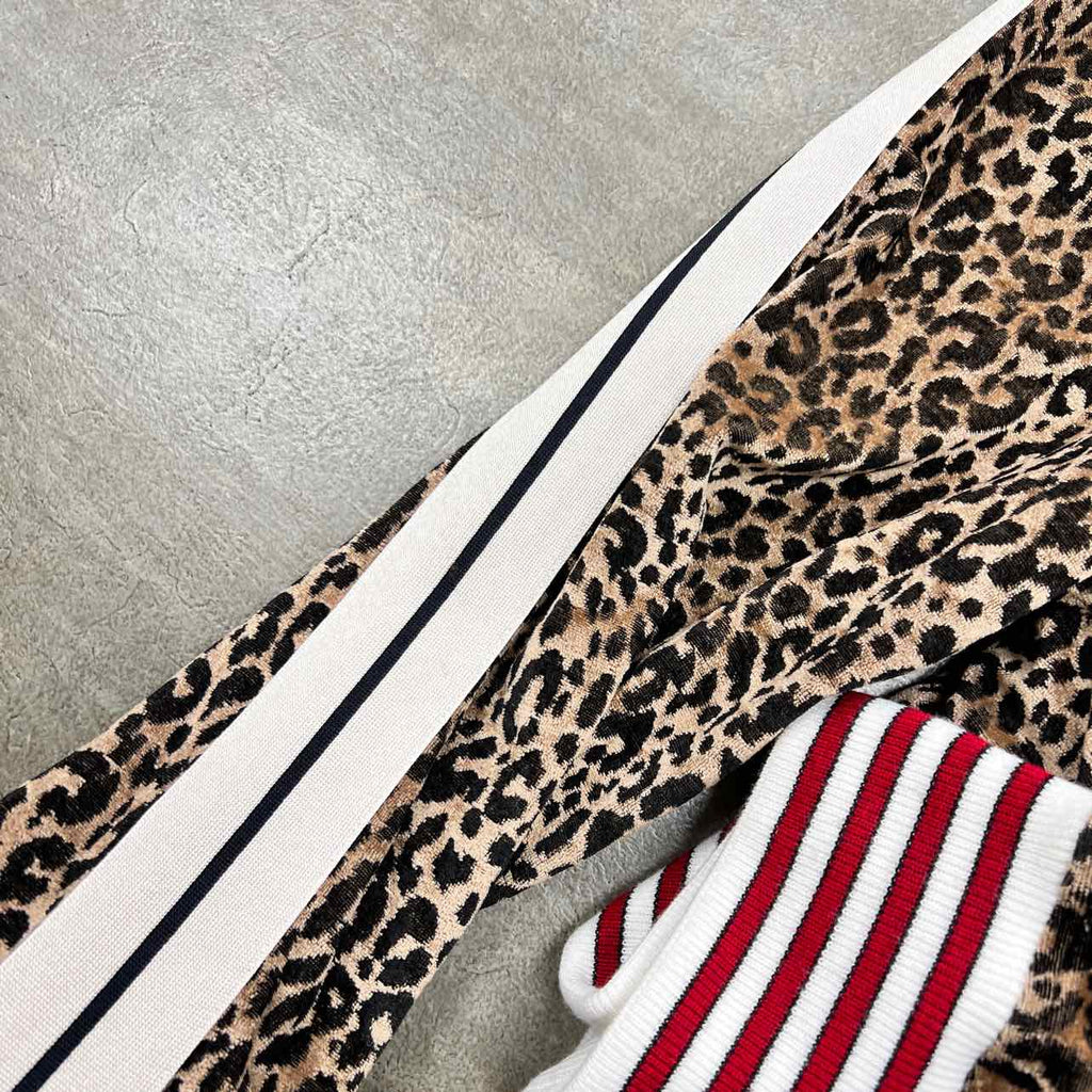 Palm Angels Half Zip Hoodie "CHEETAH" Multi-Color Used Size 2XL