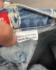 Supreme Jeans "FRAYED LOGOS" Blue New Size 30