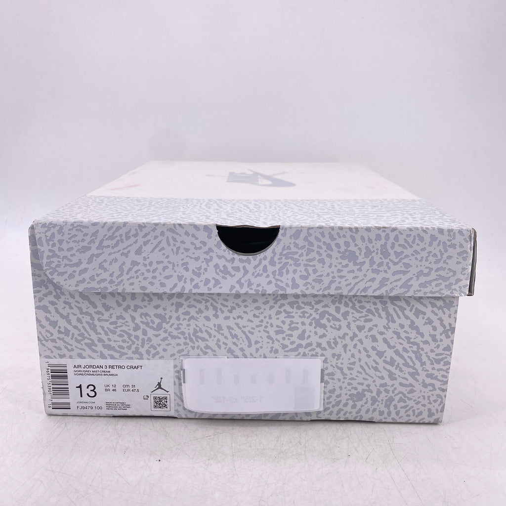 Air Jordan 3 Retro "Craft Ivory" 2024 New Size 13