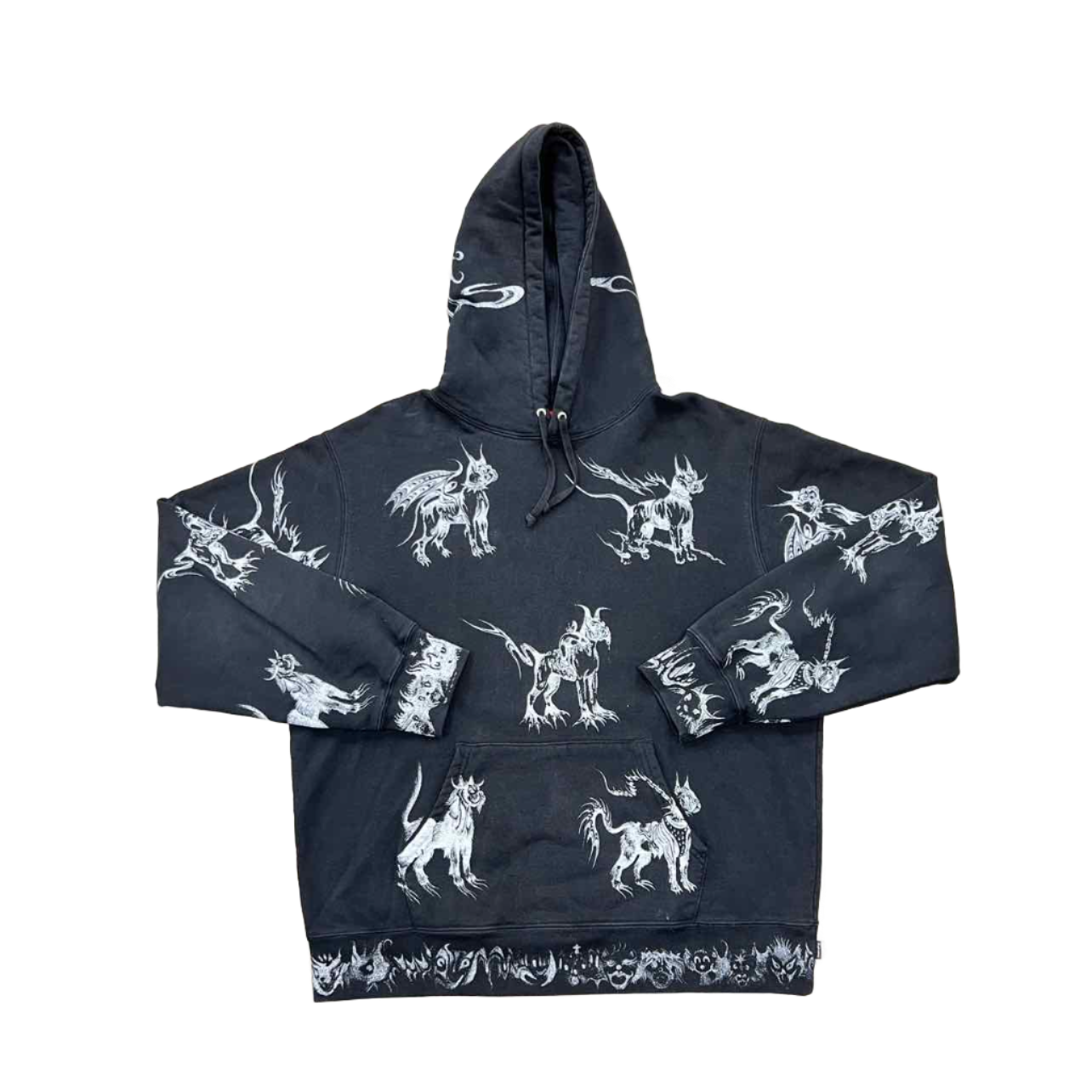 Supreme Hoodie &quot;ANIMALS&quot; Black Used Size L