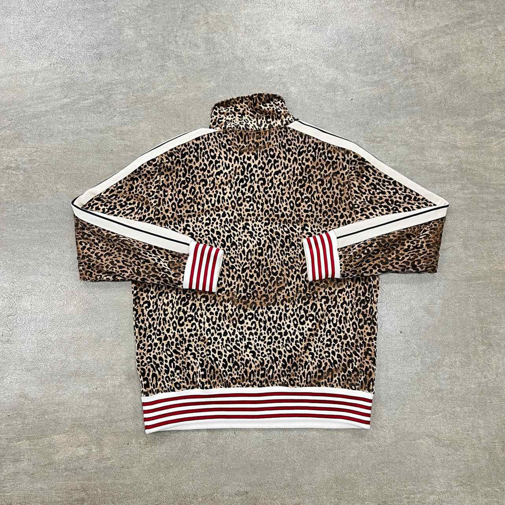 Palm Angels Half Zip Hoodie "CHEETAH" Multi-Color Used Size 2XL