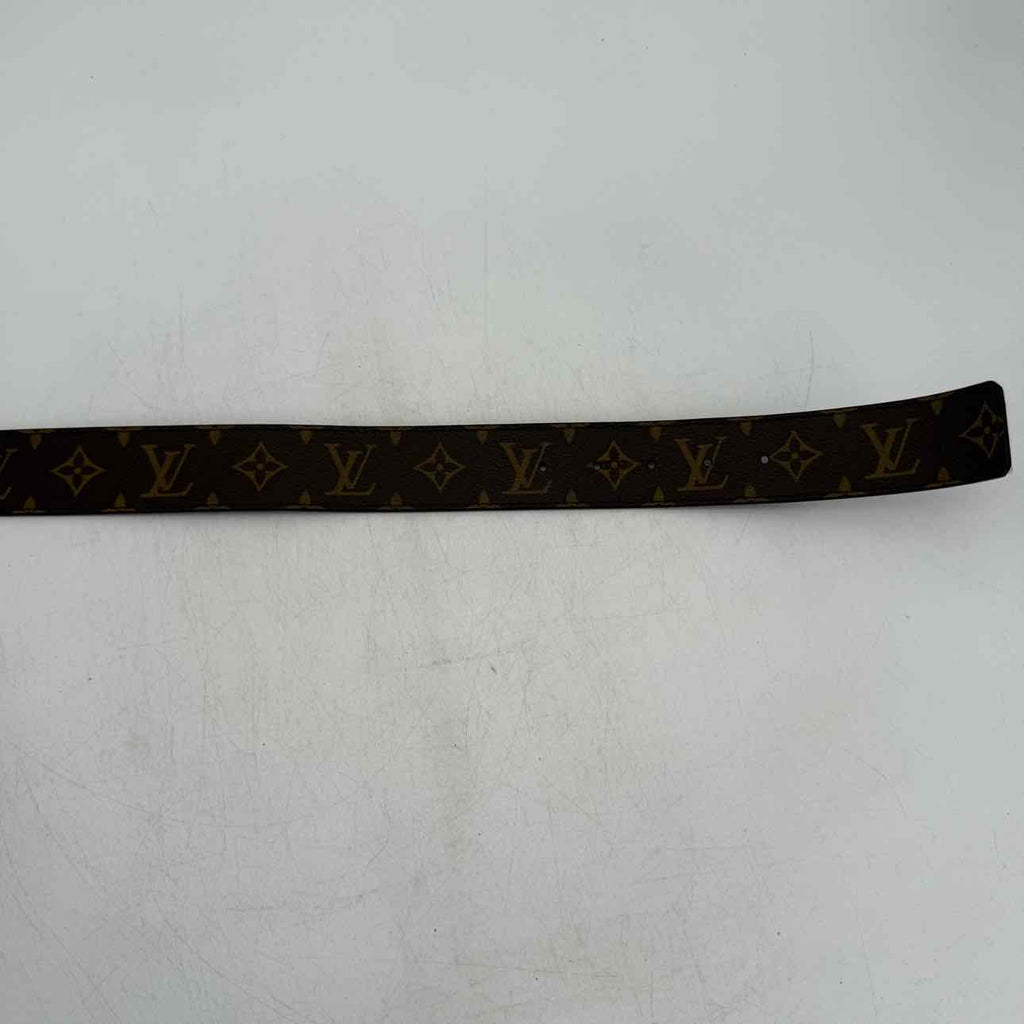 Louis Vuitton Belt "SILVER BUCKLE" Used Brown Size 38