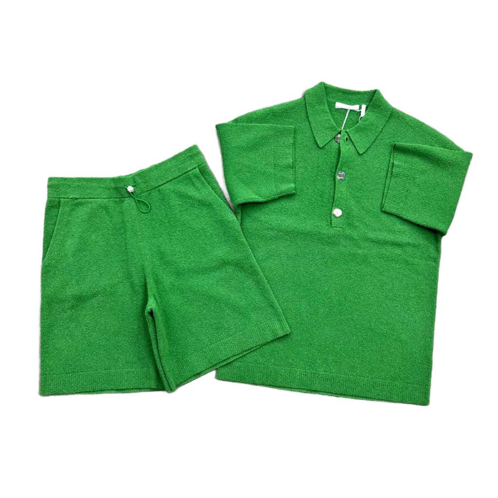 Helmut Lang Set "TERRY" Green New Size S
