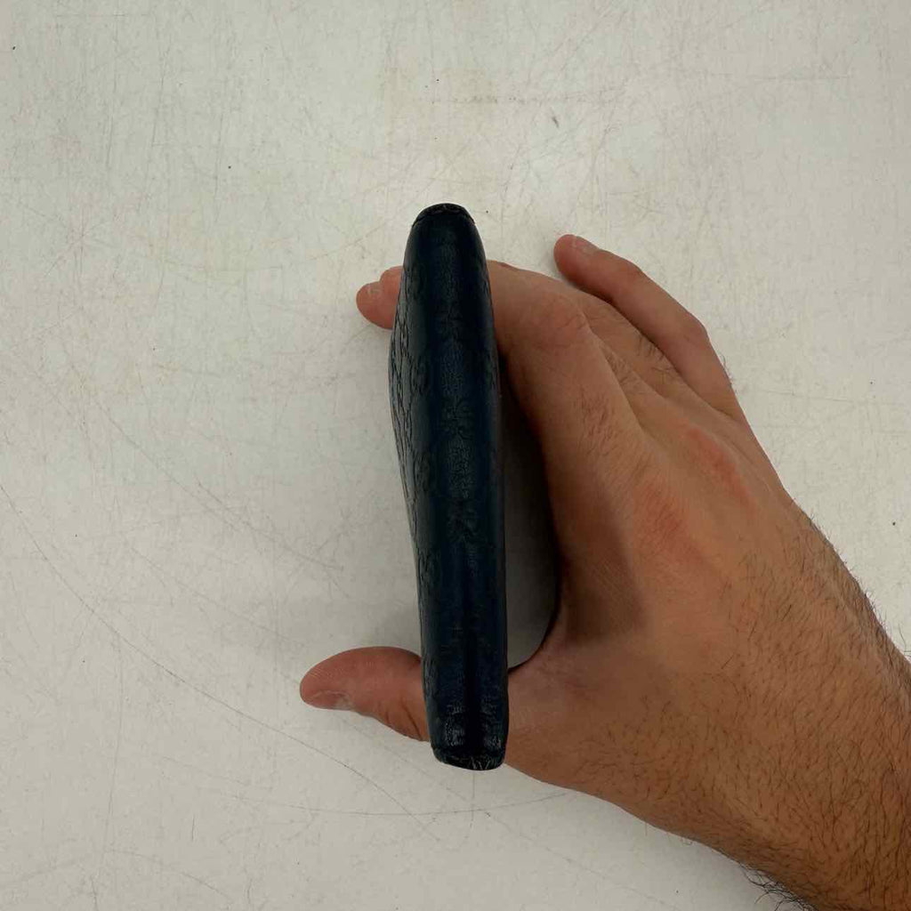 Gucci Wallet "MONOGRAM BLUE" Used Navy