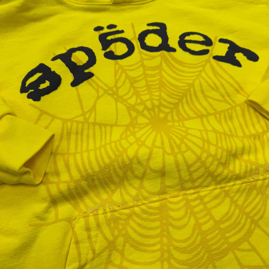 Sp5der Hoodie "LEGACY" Yellow New Size L
