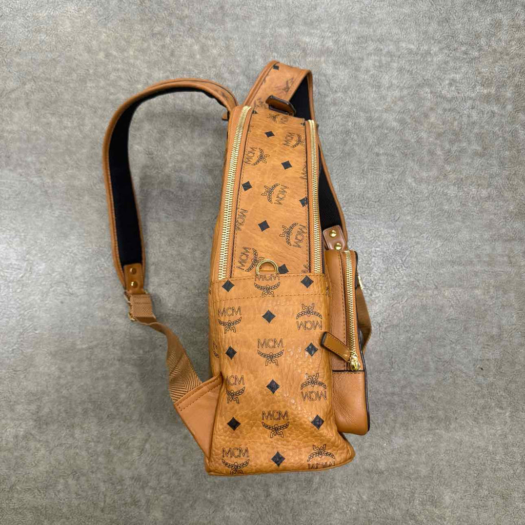 MCM Backpack "VISETOS" Used Cognac Size OS