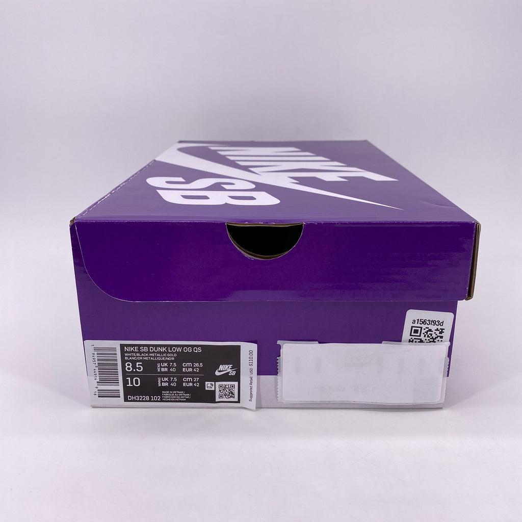 Nike SB Dunk Low OG QS "Supreme Black" 2021 New Size 8.5
