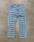 Supreme Jeans "FRAYED LOGOS" Blue New Size 30