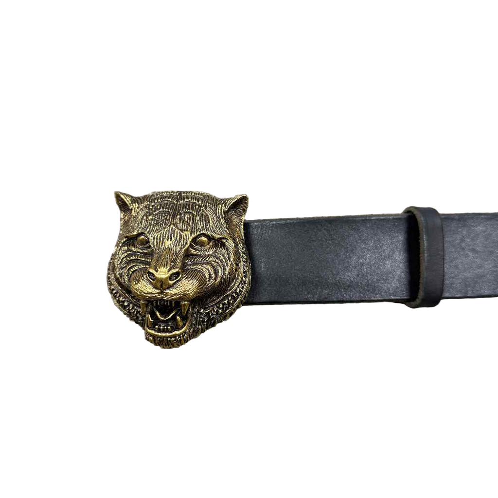 Gucci (W) Belt "TIGER" New Black Size 32