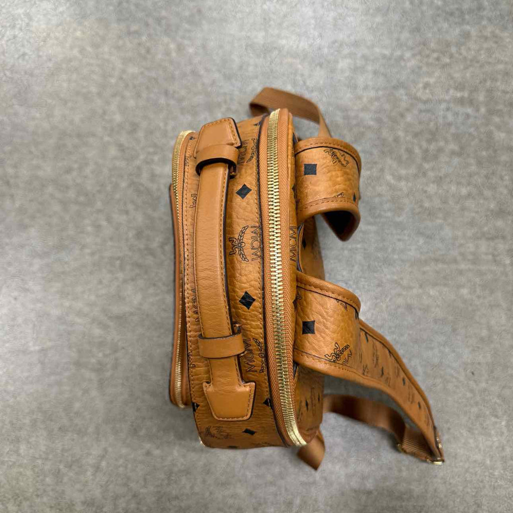 MCM Backpack "VISETOS" Used Cognac Size OS