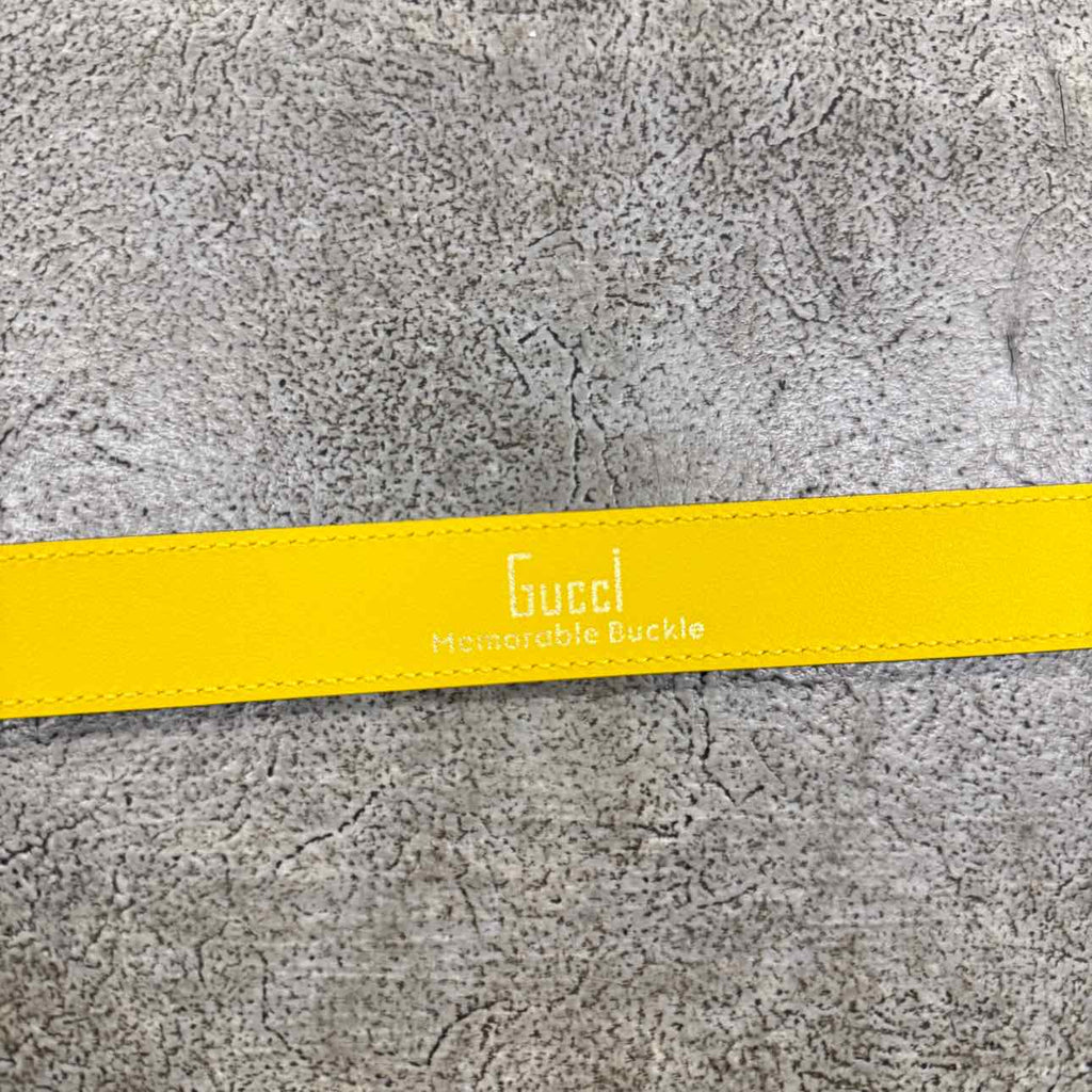 Gucci (W) Belt "POKE A DOT" New Yellow Size 34