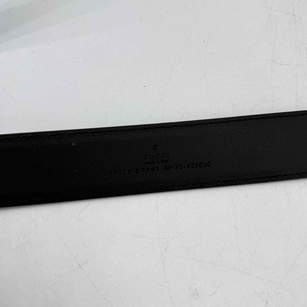 Gucci Belt "MONOGRAM SUPREME" New Black Size 80