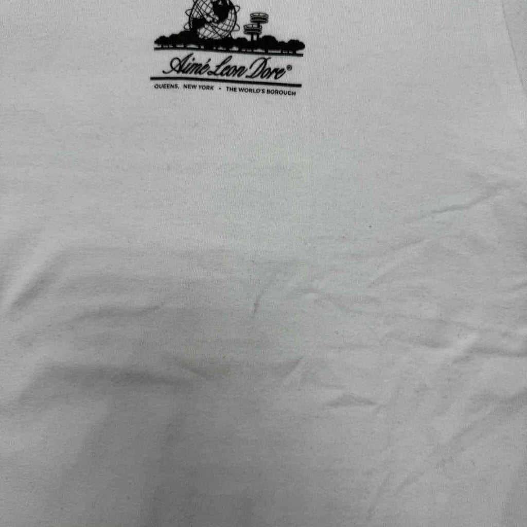 Aime Leon Dore T-Shirt "QUEENS" White Used Size 2XL