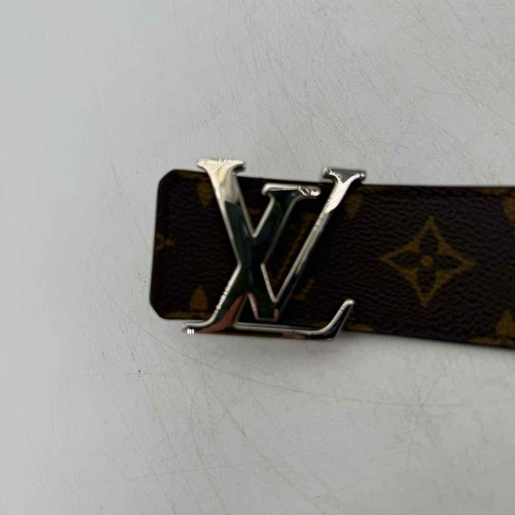 Louis Vuitton Belt "SILVER BUCKLE" Used Brown Size 38