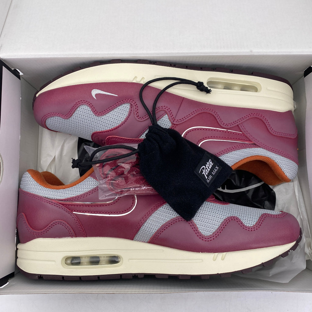 Nike Air Max 1 / Patta "Rush Maroon" 2021 New Size 11.5
