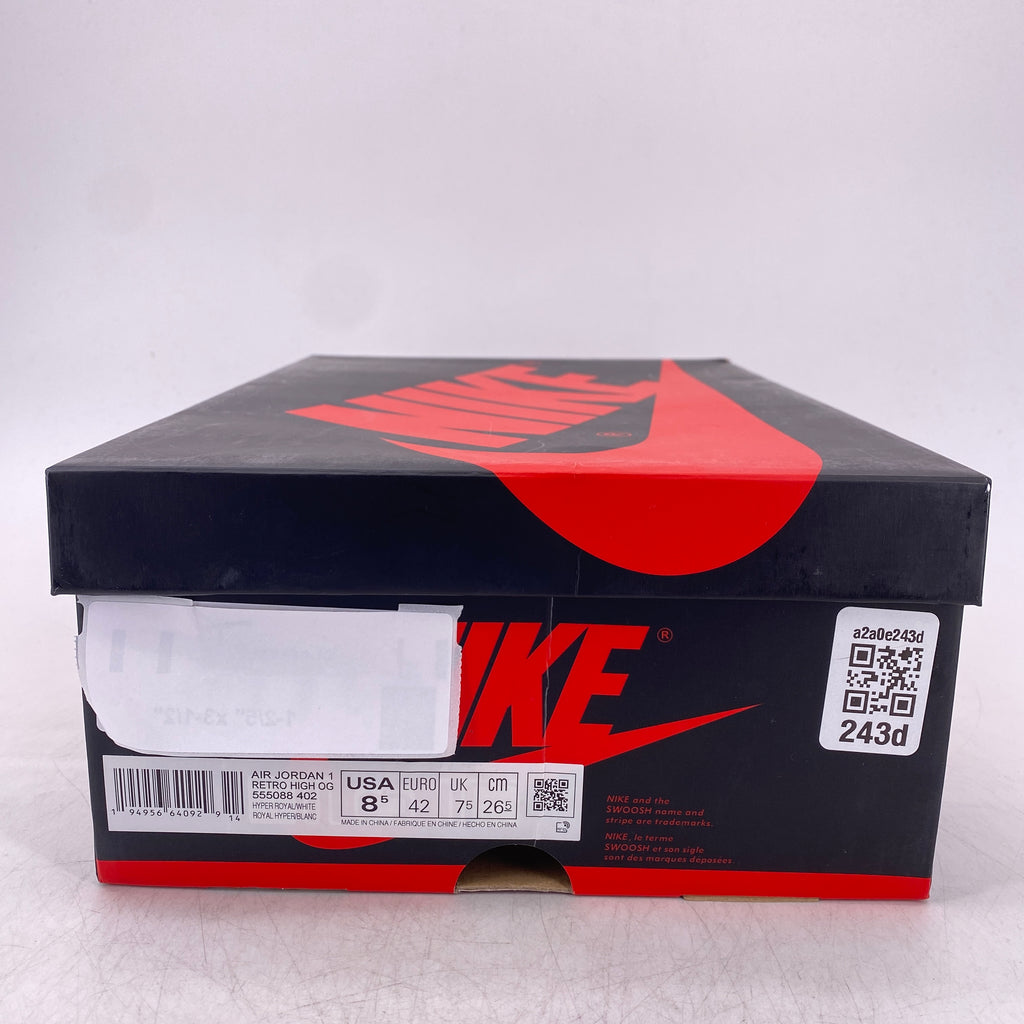 Air Jordan 1 Retro High OG "Hyper Royal Sg" 2021 New Size 8.5