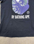 Bape T-Shirt "TIE DYE APE HEAD" Black Used Size M