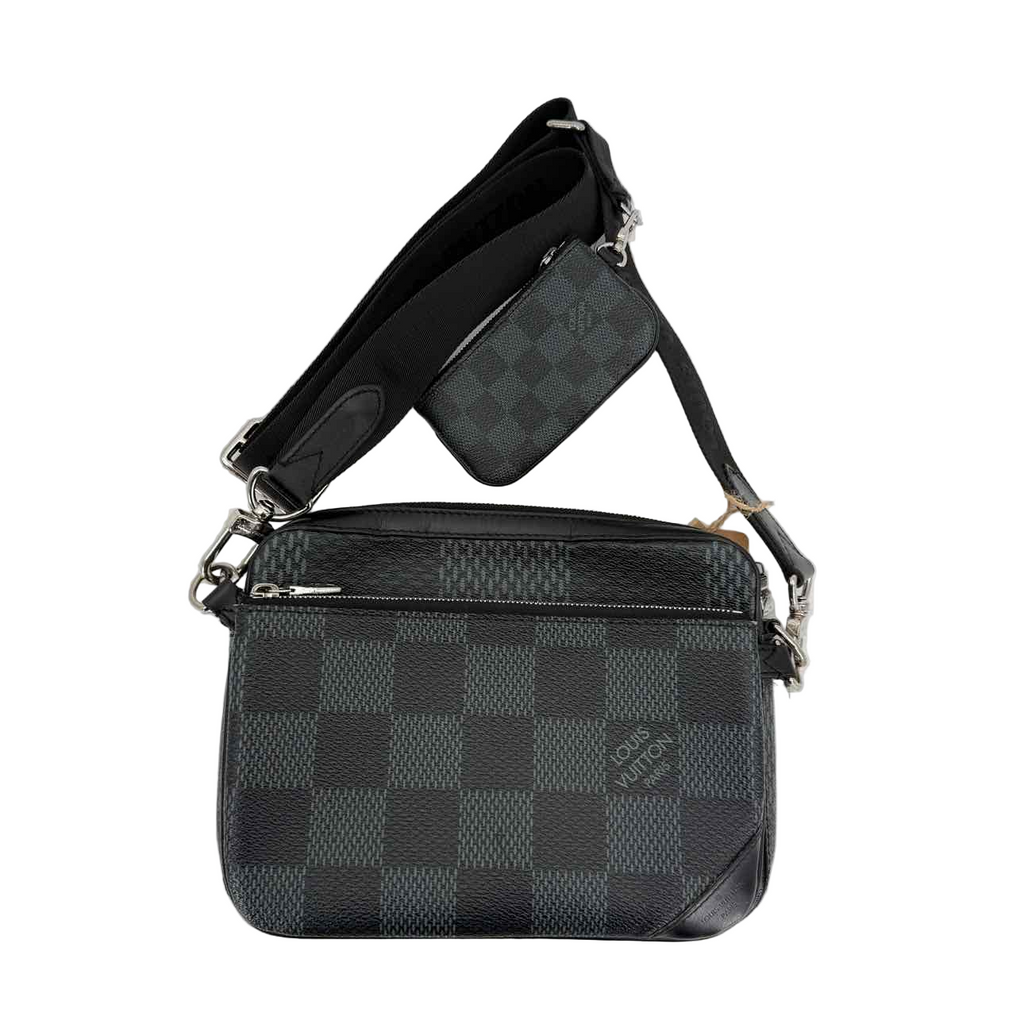 Louis Vuitton Messenger Bag "TRIO" Used Black