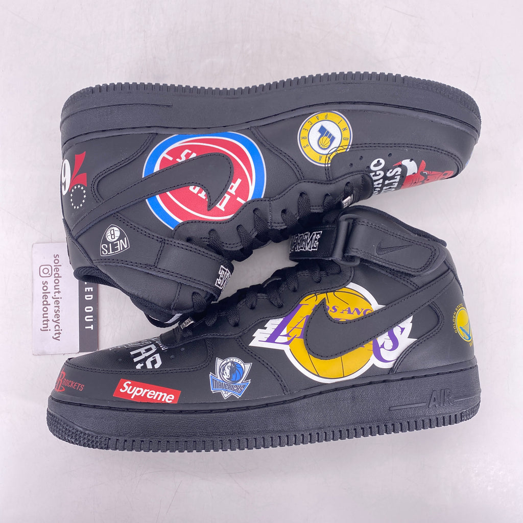 Nike Air Force 1 Mid "Supreme Nba Black" 2018 New Size 11