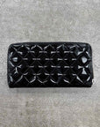 Chanel Wallet "QUILTED PATENT LEATHER" Used Black Size OS