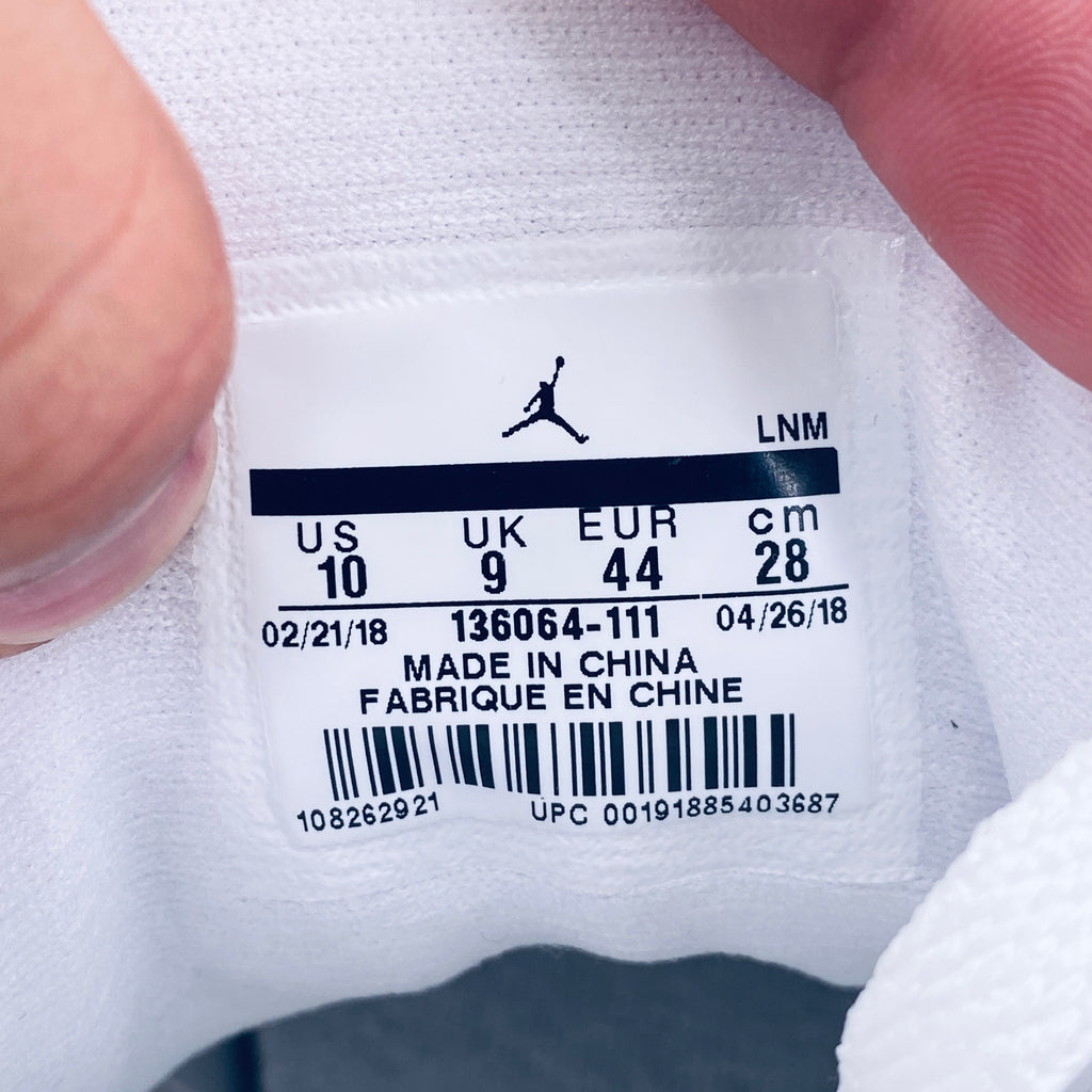 Air Jordan 3 Retro "Pure White" 2018 New Size 10