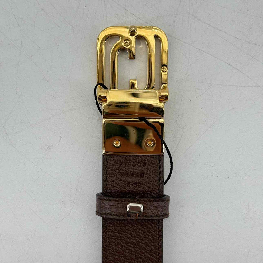 Gucci Belt "GG MONOGRAM" New Brown Size 32 (W)