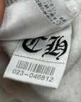 Chrome Hearts Zip Up "SCROLL LOGO" White Used Size XL