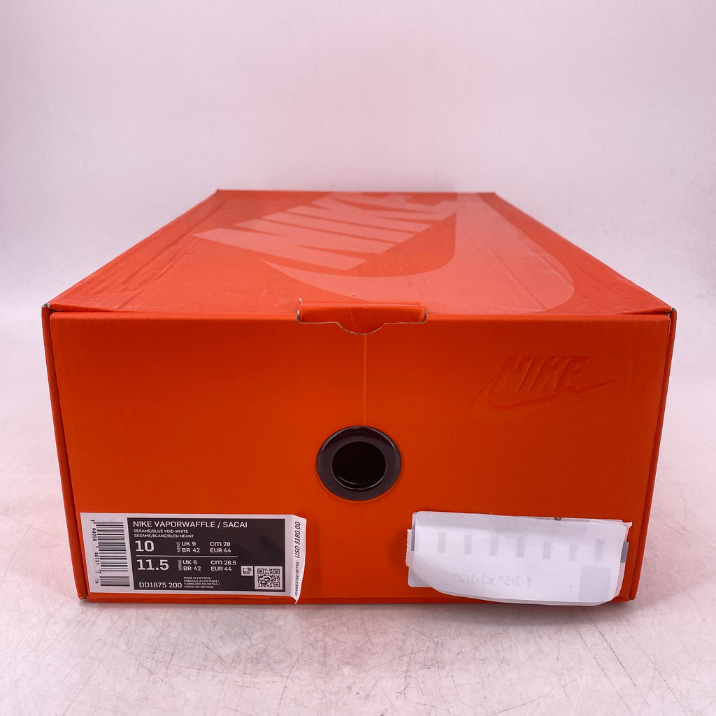 Nike Vaporwaffle / Sacai "Sesame Blue Void" 2021 Used Size 10