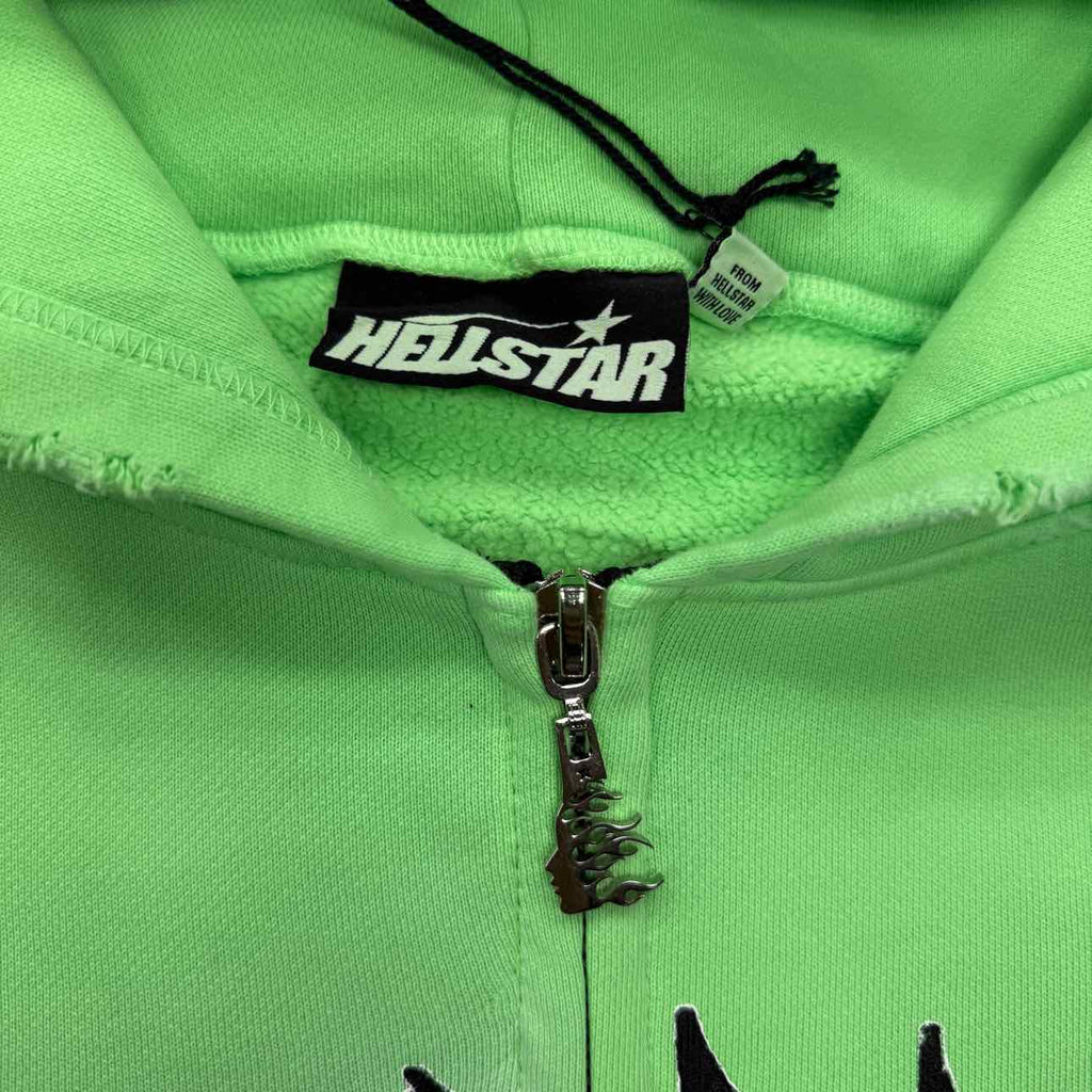 Hellstar Zip Up "GRAFFITI" Green New Size L