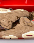 Air Jordan 6 Retro "Travis Scott British Khaki" 2021 New Size 8.5