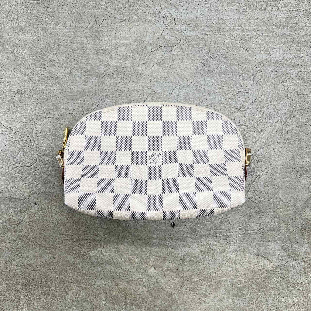 Louis Vuitton Pouch "AZURE" Used White