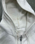 Chrome Hearts Zip Up "SCROLL LOGO" White Used Size XL