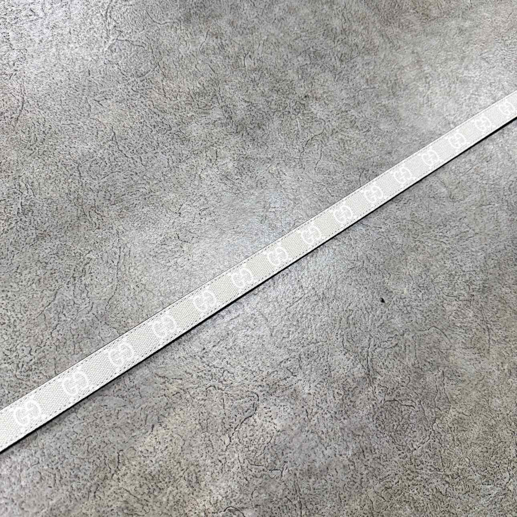 Gucci (W) Belt "GG MINI WHITE BUCKLE" New White Size 40