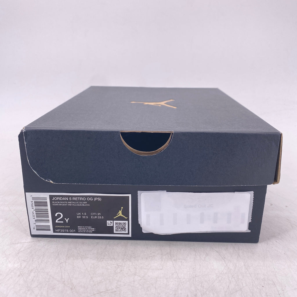 Air Jordan (PS) 5 Retro "Black Metallic" 2025 New Size 2Y
