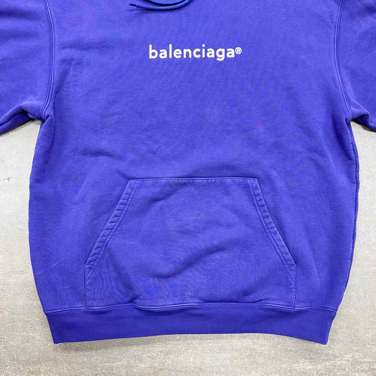 Balenciaga Hoodie &quot;COPYRIGHT LOGO&quot; Purple Used Size S