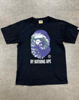 Bape T-Shirt "TIE DYE APE HEAD" Black Used Size M