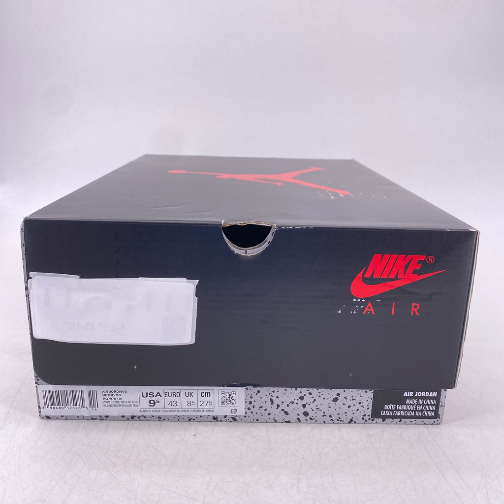 Air Jordan 5 Retro "Fire Red Black Tongue" 2025 New Size 9.5