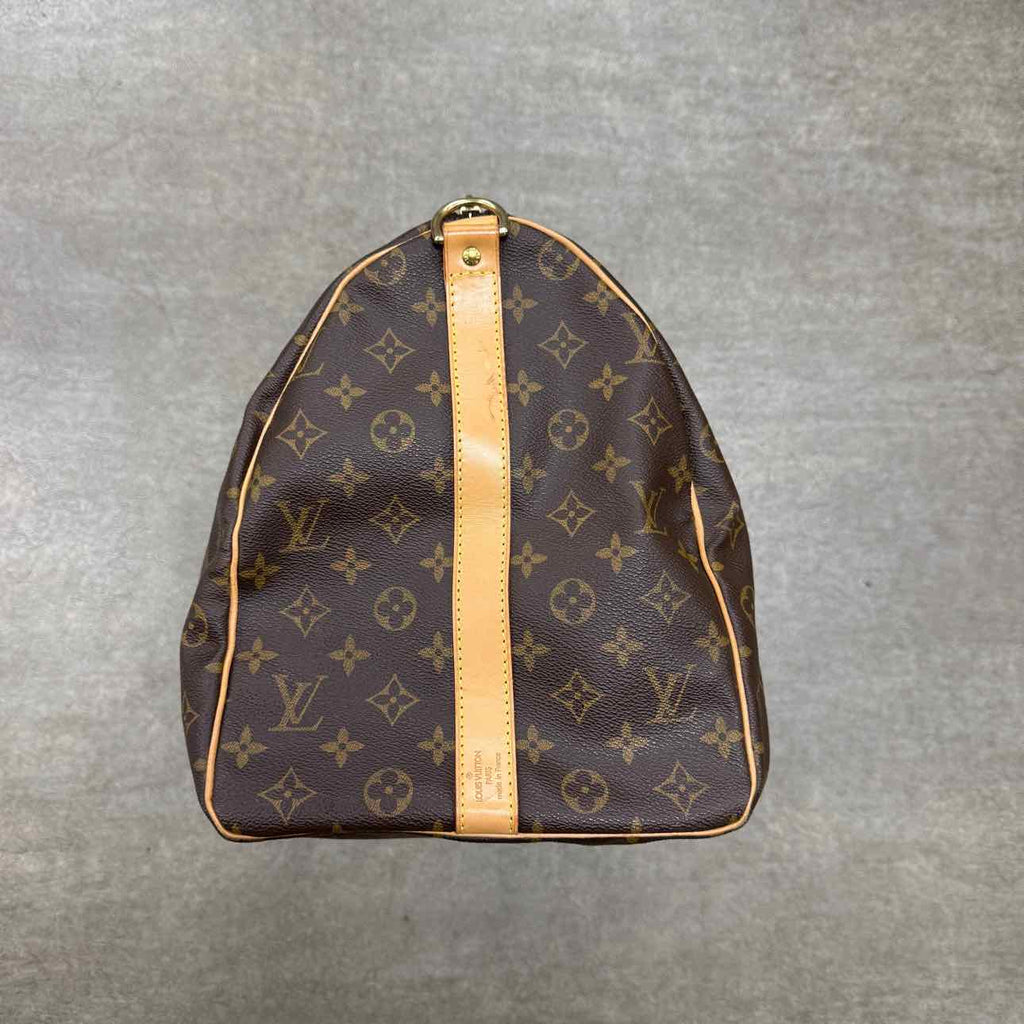 Louis Vuitton Duffle Bag "KEEPALL" Used Brown Size 50