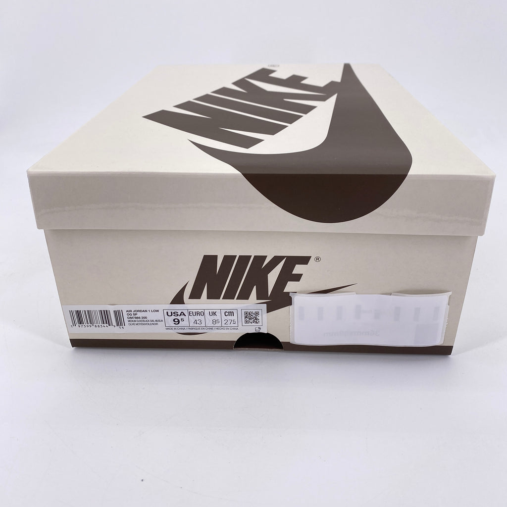 Air Jordan 1 Low OG SP "Travis Scott Medium Olive" 2024 New Size 9.5