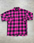 Palm Angels Button Up "PLAID" Pink Used Size 48