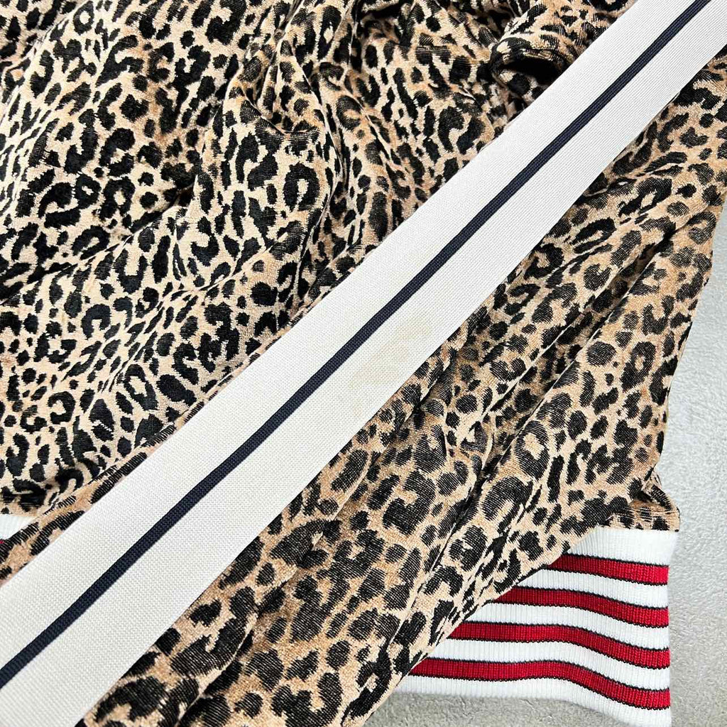 Palm Angels Half Zip Hoodie "CHEETAH" Multi-Color Used Size 2XL