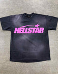 Hellstar T-Shirt "CLASSIC GEL PINK" Black New Size S