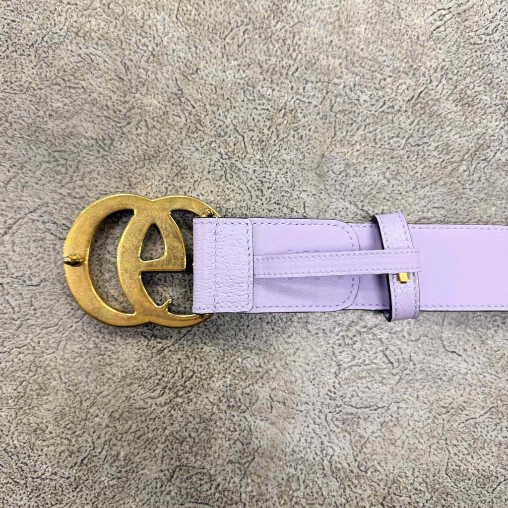Gucci (W) Belt "GG GOLD BUCKLE" New Purple Size 34
