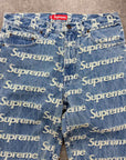 Supreme Jeans "FRAYED LOGOS" Blue New Size 30